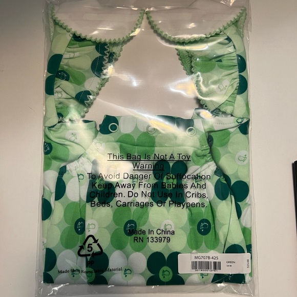 Masters Kids Green Floral Bubble - Picture 3 of 5